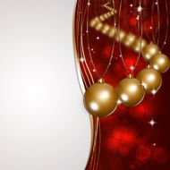 Christmas Golden Balls Hiloday Card
