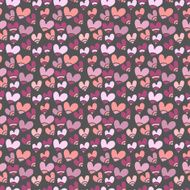 Seamless pattern with small hearts