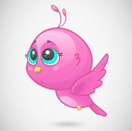 Cute pink bird N3
