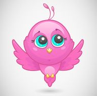 Cute pink bird N4