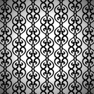 Black Forged Lacing on White Background