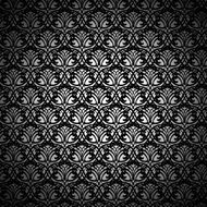 Black Lace Pattern on White Background