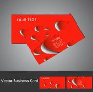 Red Valentine&#039;s Day colorful business card set design