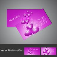 Valentine&#039;s Day colorful heart stylish business card set design