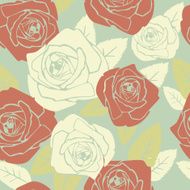 Valentine seamless pattern with rose N2