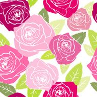 Roses Seamless vector pattern N4
