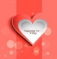 Valentine&#039;s Day colorful card congratulation presentation vector