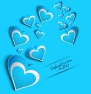 Valentine&#039;s Day blue colorful fantastic card background