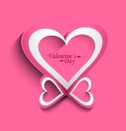 Valentines day fantastic colorful heart wedding card illustration
