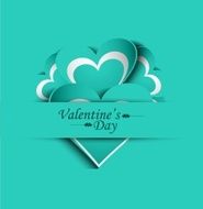 Valentines day wedding colorful love card background illustration