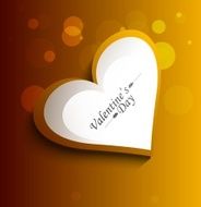 Presentation single heart Valentine`s day vector illustration