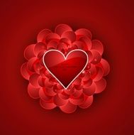 Valentine&#039;s day hearts colorful wedding card vector