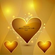 Valentines day heart greeting card bright colorful background