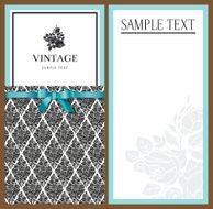 Stylish elegant invitations with a vintage