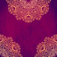Vintage invitation card with lace ornament N39