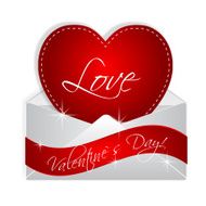 Valentines day envelope gift