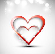Valentine&#039;s day or Wedding card vector white background