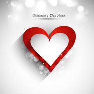 Valentine&#039;s day card vector white background