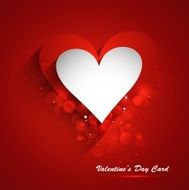 Beautiful Valentine&#039;s Day card celebration red colorful background vector