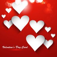Valentines Day bright background colorful heart shape vector illustration