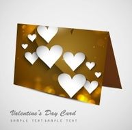 Valentine&#039;s Day colorful heart marriage card set illustration vector