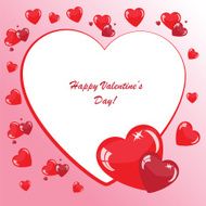 Valentine&#039;s background with many hearts