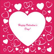 Valentine&#039;s background with many white hearts