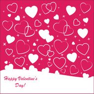 Valentine&#039;s background with many white hearts N2