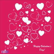 Valentine&#039;s background with many white hearts N3