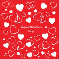 Valentine&#039;s background with many white hearts N5