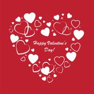 Valentine&#039;s background with many white hearts N6