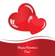 Valentine&#039;s background with two hearts N2
