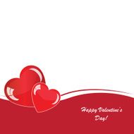 Valentine&#039;s background with two hearts N3