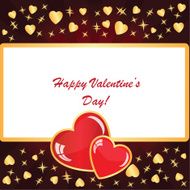 Valentine&#039;s background with hearts and stars