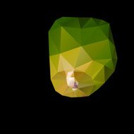 Polygonal green sky lanterns