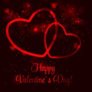 Valentine`s day paper heart backgroung vector illustration N3