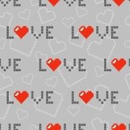 Seamless pattern with hearts and love N2