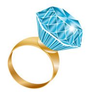 Shiny diamond ring vector illustration