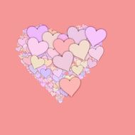 shape from different hearts of Valentine&#039;s day Love symbol
