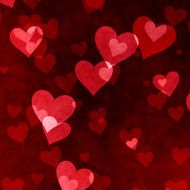 red hearts background of Valentine&#039;s day Love grunge texture
