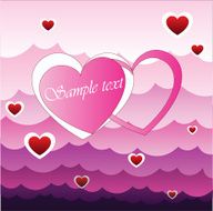 Heart background Sample text