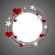 hearts and flowers frame N3