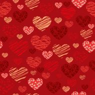 Seamless heart background - Illustration