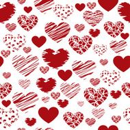 Seamless heart background - Illustration N2