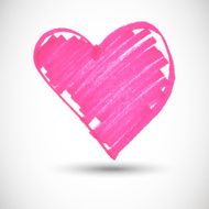 Pink big heart shape