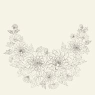 Invitation cards with chrysanthemums