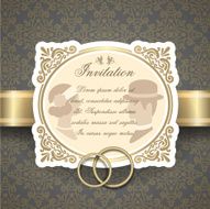 Vintage wedding invitation 7