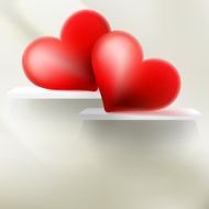 Red Heart With Shadow Valentine&#039;s day EPS 10