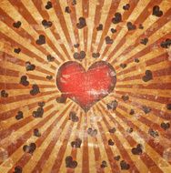 abstract grunge background with hearts N2