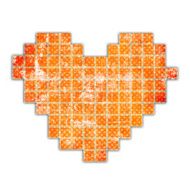 abstract heart made from squares
